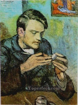 Portrait of Mateu Fernandez de Soto 1901 Pablo Picasso Oil Paintings